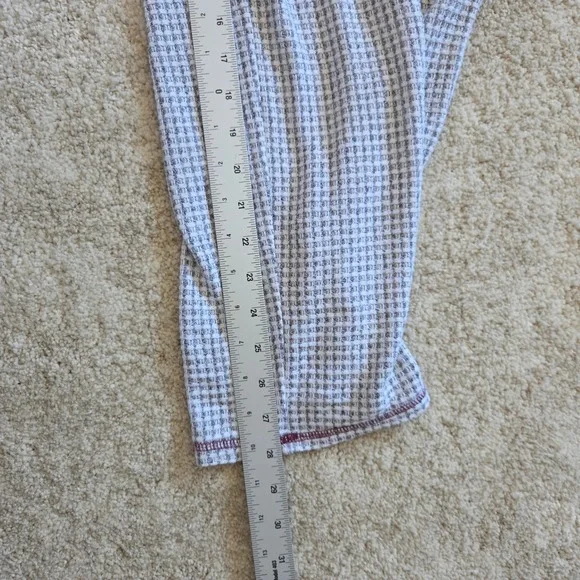 Cacique Sleep Womens Plus 18/20 Grey Waffle Knit Thermal Pajama Set Henley Pants - Picture 7 of 9